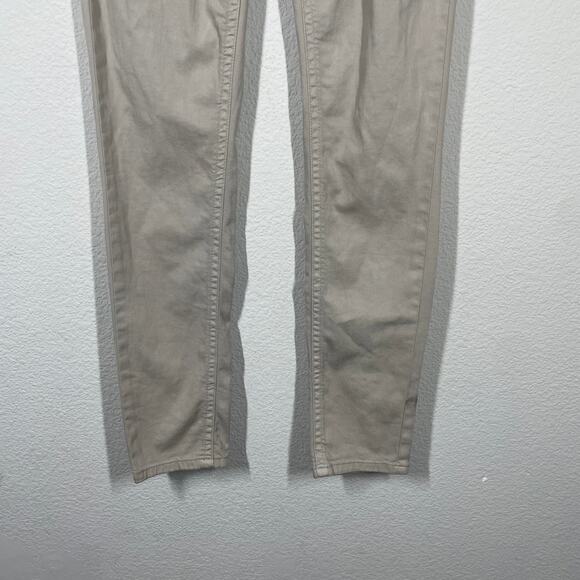 Marc Cain Womens 3/8 US Khaki Straight Leg Jeans Pants Tan Cotton Blend Pockets - Picture 5 of 15